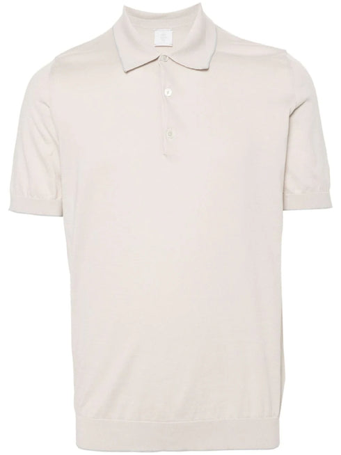 fine-ribbed polo shirt